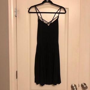 American Eagle strappy black knit dress